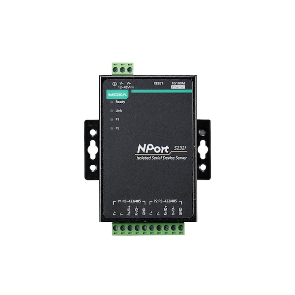 2Port Rs-422/485 Device Server, 10/100M Eth., Terminal Block, Nport 5232I
